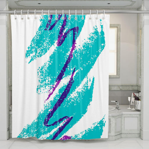 brush vaporwave cool color shower curtains