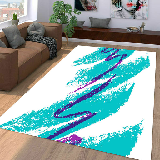 brush vaporwave cool color Living room carpet rugs