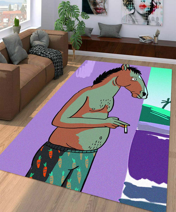 bojack horseman smoking Living room carpet rugs