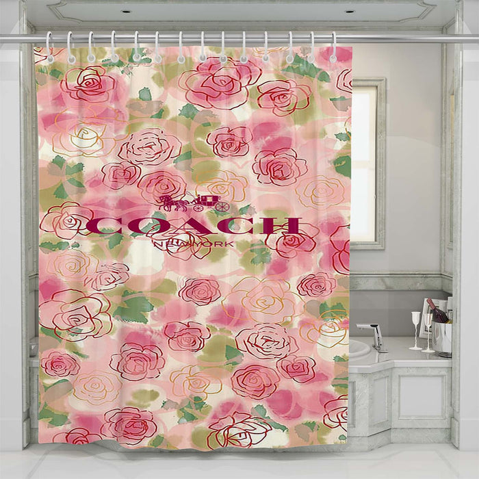 coach freshness of rose shower curtains