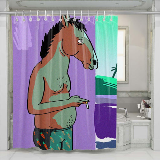 bojack horseman smoking shower curtains