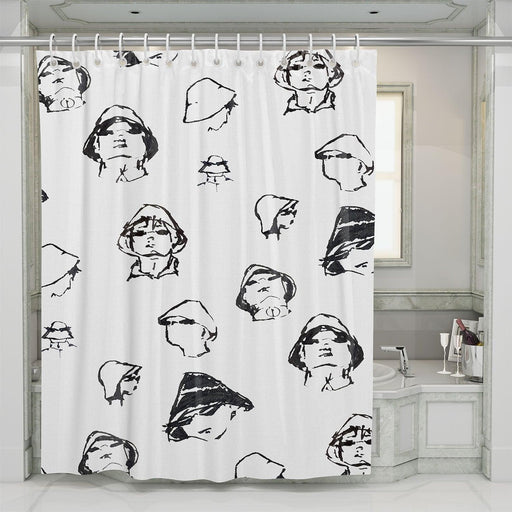 buckethats korean idol boy band shower curtains