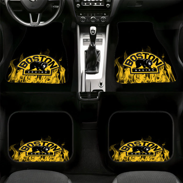 boston bruins burning nhl Car floor mats Universal fit