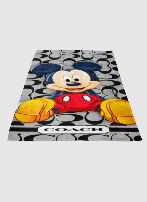 COACH MICKEY MOUSE CARTOON soft fleece blanket