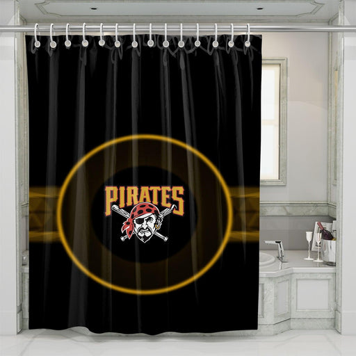 blur pirates football team logo shower curtains