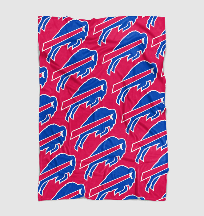 buffalo bills logo pattern Ultra soft fleece blanket