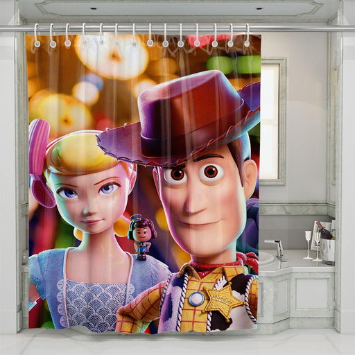 bo peep and woody animation shower curtains