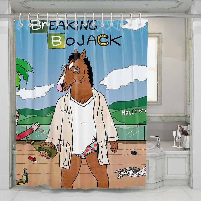 breaking bojack horseman' shower curtains