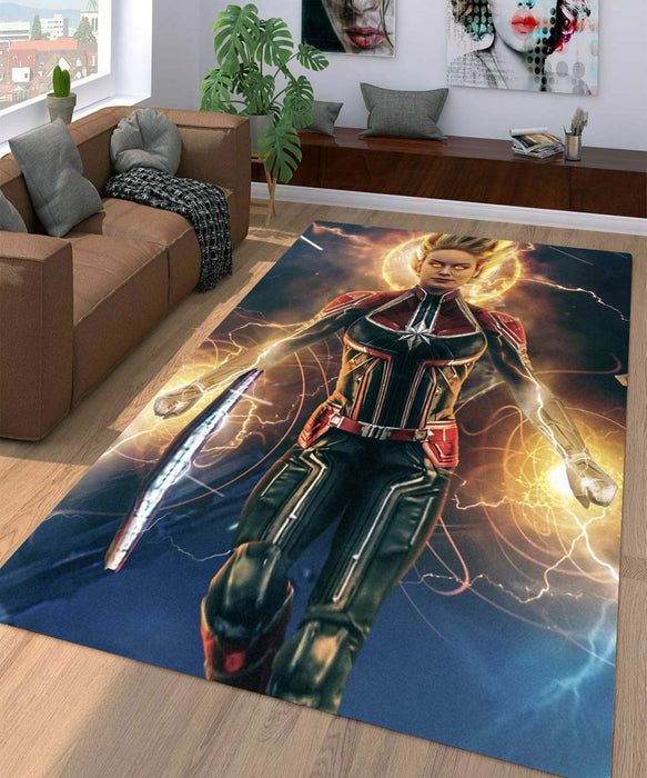 brie larson as captain marvel Living room carpet rugs