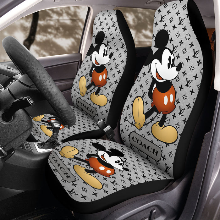 COACH PATTERN MICKEY MOUSE Car Seat Covers