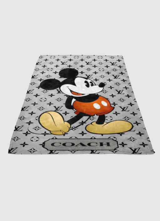 COACH PATTERN MICKEY MOUSE soft fleece blanket