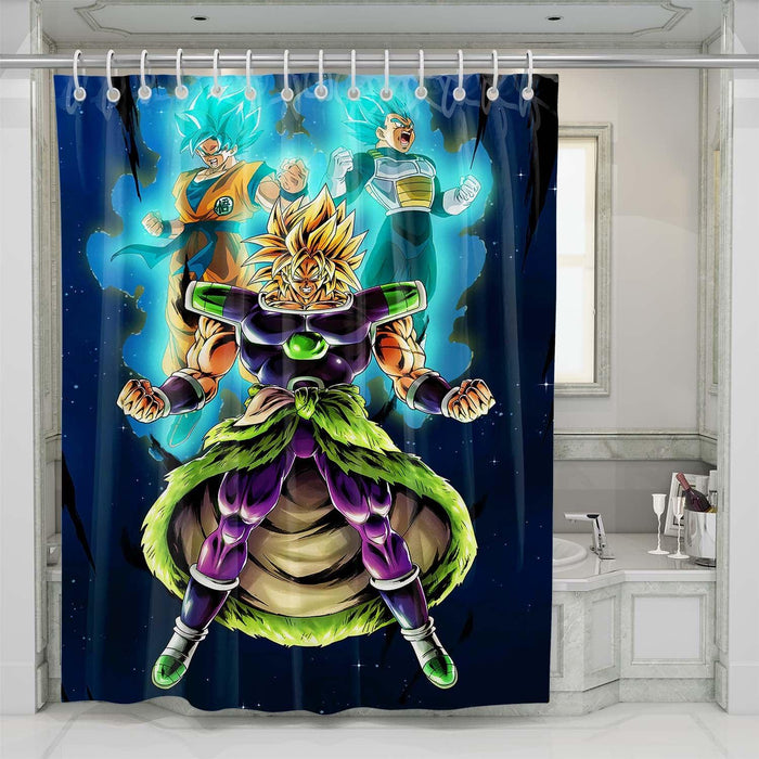 broly dragon ball shower curtains