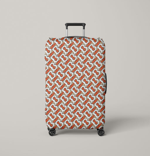 burberry font logo theme Luggage Cover | suitcase