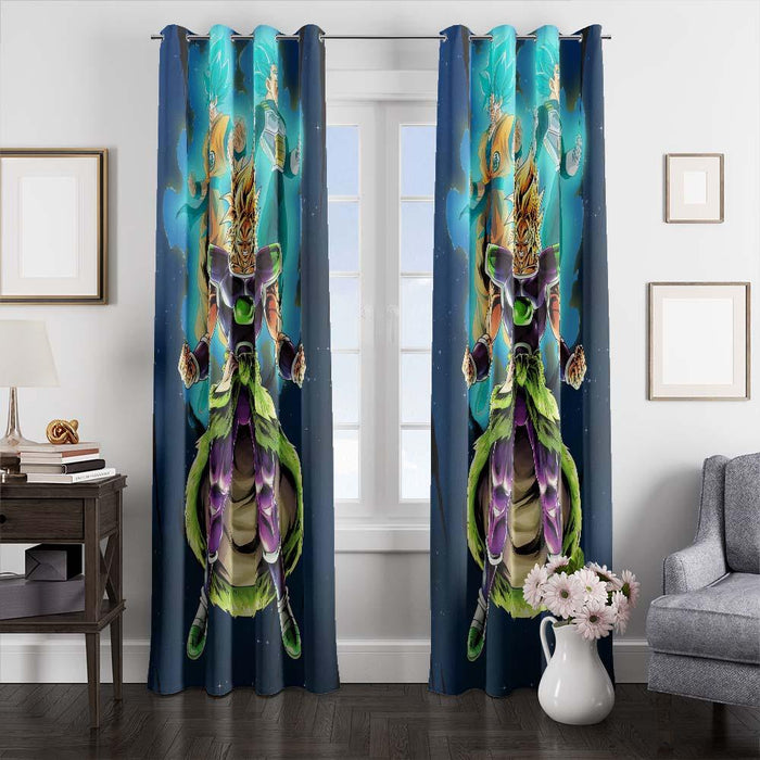 broly dragon ball window curtains