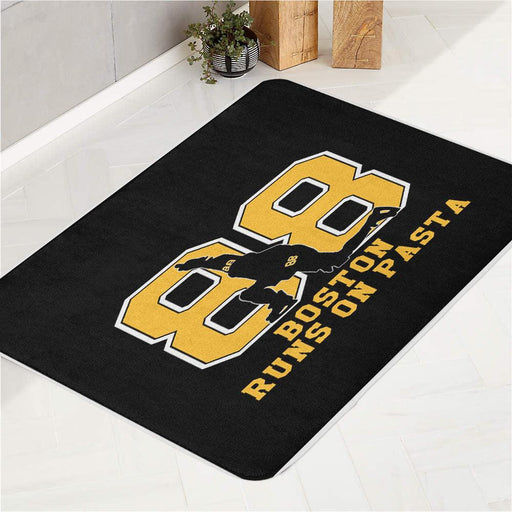 boston runs on pasta silhouette bath rugs