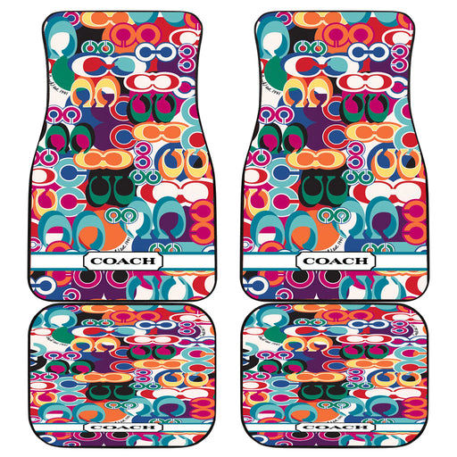 COACH PATTERN Car floor mats Universal fit