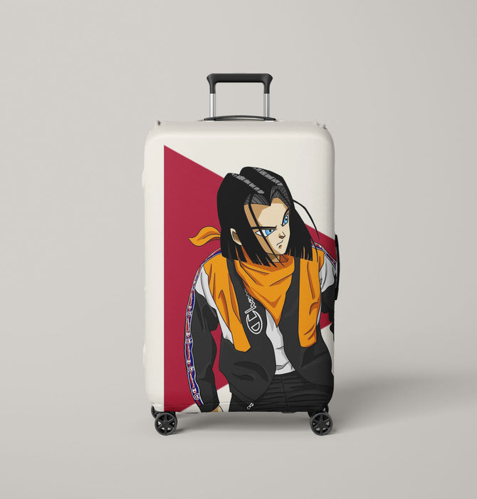 boy android dragon ball hypebeast champion Luggage Covers | Suitcase