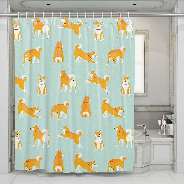 brown dog shower curtains