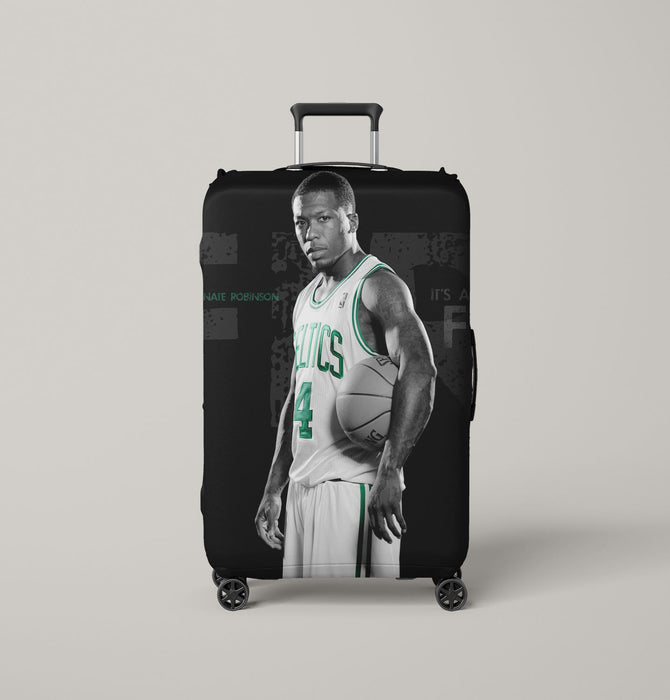 boston celtics almost monochrome basketball Luggage Covers | Suitcase