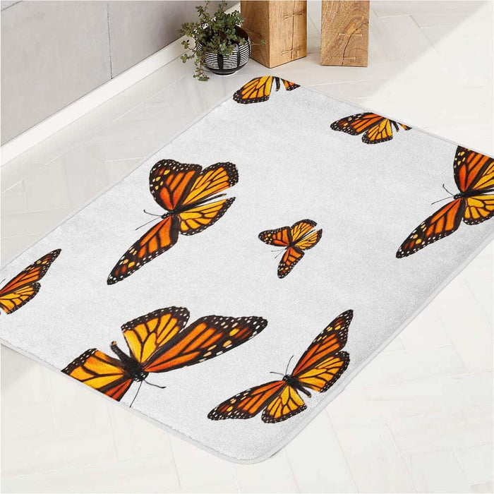 butterfly beautiful pattern bath rugs