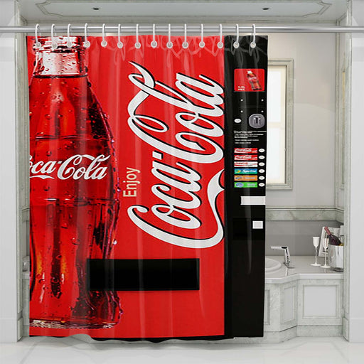 coca cola machine shower curtains