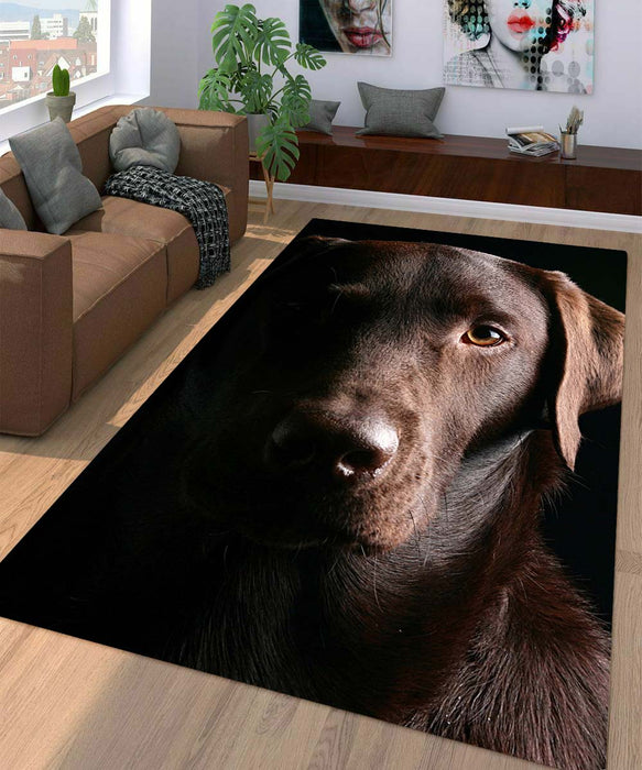 brown eyes of dog Living room carpet rugs