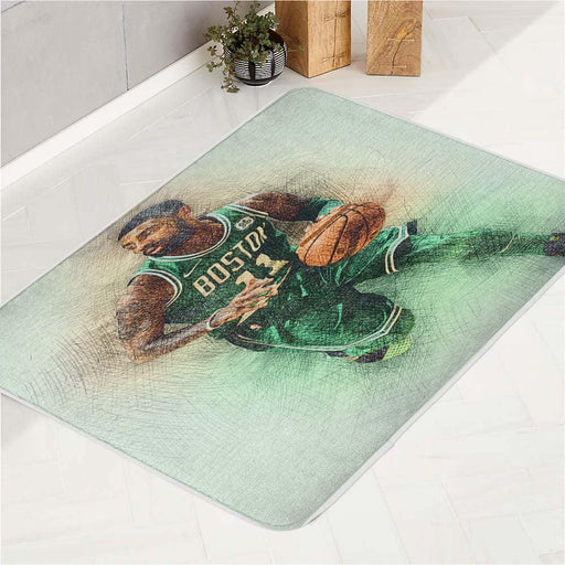 boston player nba green bath rugs