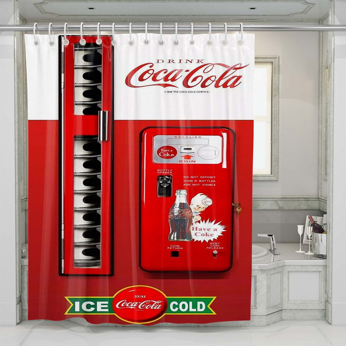 coca cola vending machine 1 shower curtains