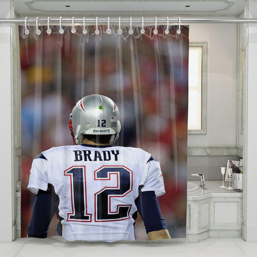 brady in center of field nfl shower curtains