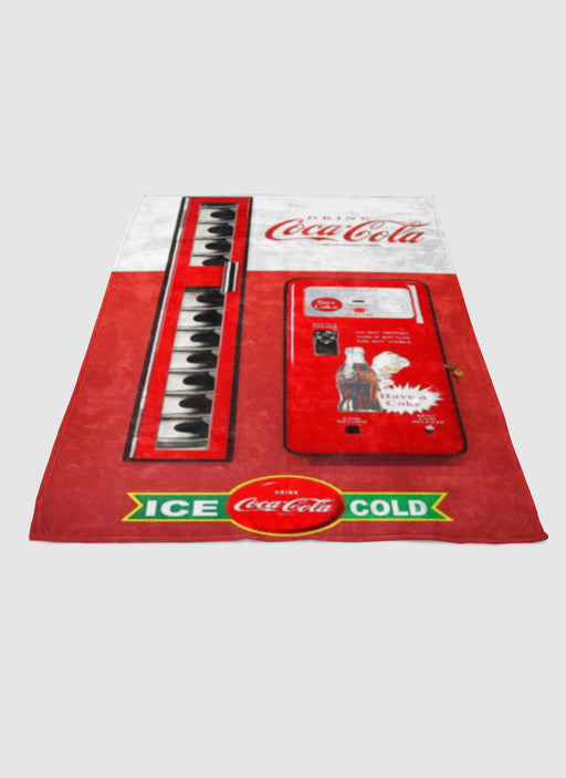 COCA COLA VENDING MACHINE 1 soft fleece blanket