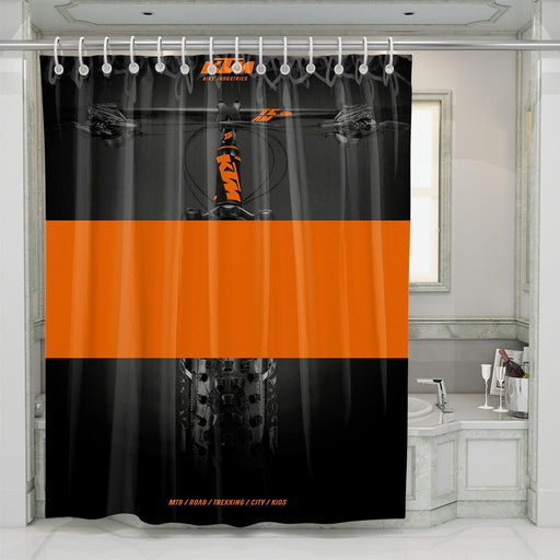 brand ktm for all extreme sport shower curtains