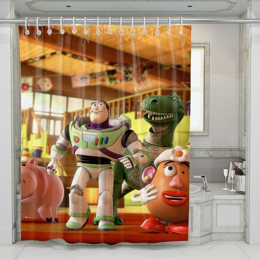 buzz and friends toy story shower curtains