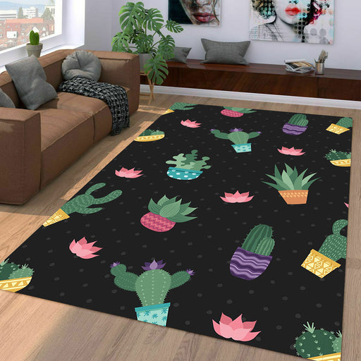 cactus flower pattern floral Living room carpet rugs