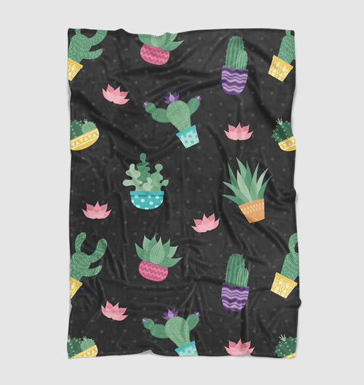 cactus flower pattern floral Ultra soft fleece blanket