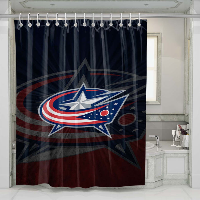 columbus blue jackets shower curtains