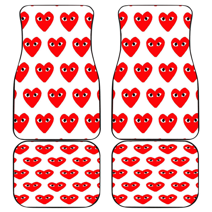 comme des garcons play red logo Car floor mats Universal fit