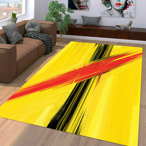 canvas brush painting kill bill movie Living room carpet rugs