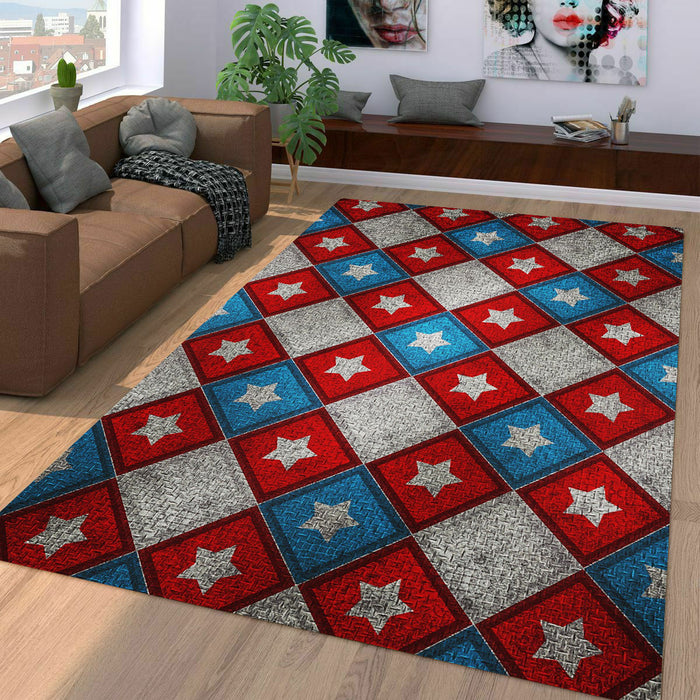 captain america stars icon marvel Living room carpet rugs