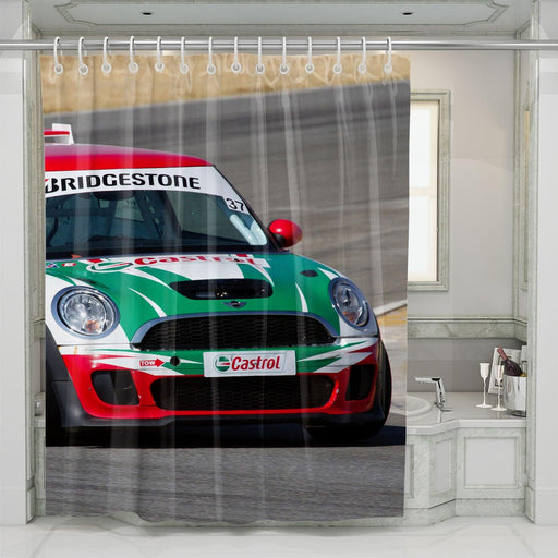 bridgestone car racing sponsorship shower curtains