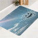 broken glass and smile black mirror bath rugs