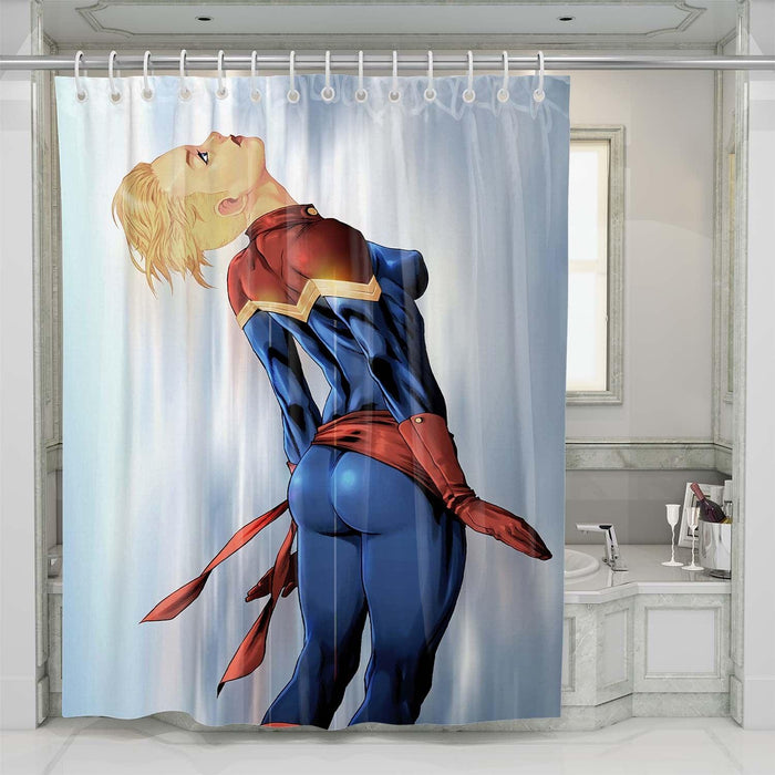 captain marvel art shower curtains