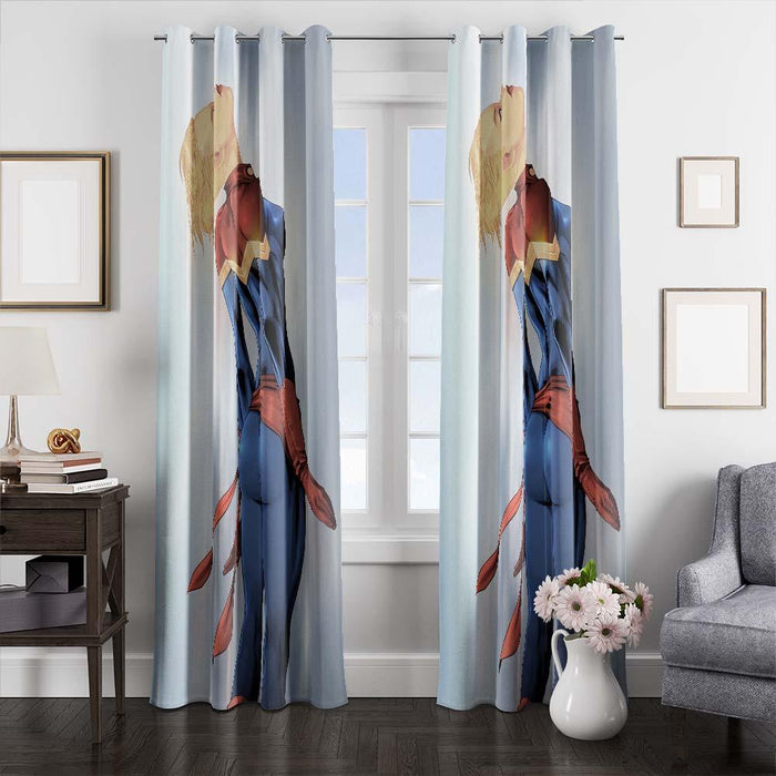 captain marvel art window curtains