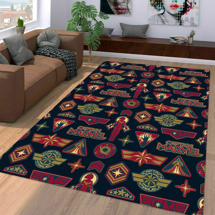 captain marvel starter pack Living room carpet rugs