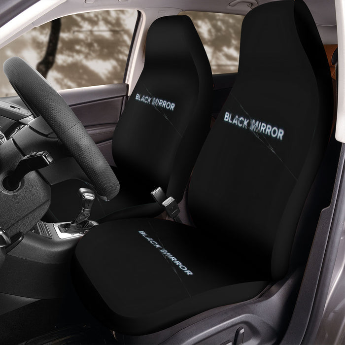 broken glass black mirror Car Seat Covers