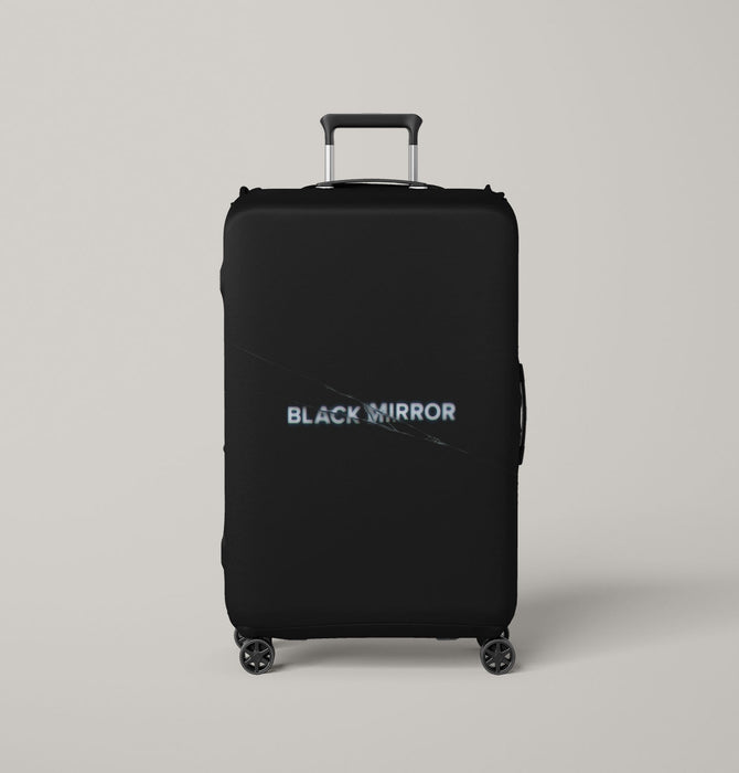 broken glass black mirror Luggage Covers | Suitcase