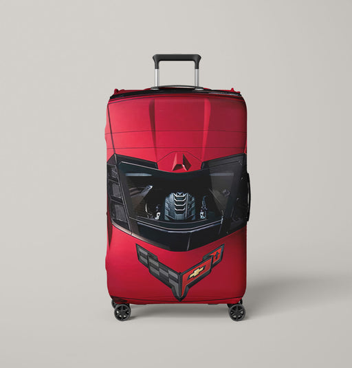 corvette c8 red Luggage Cover | suitcase