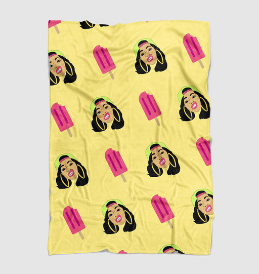 cardi b american singer avatar Ultra soft fleece blanket