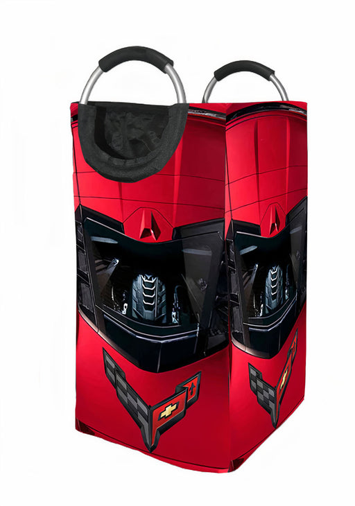 corvette c8 red Laundry Hamper | Laundry Basket