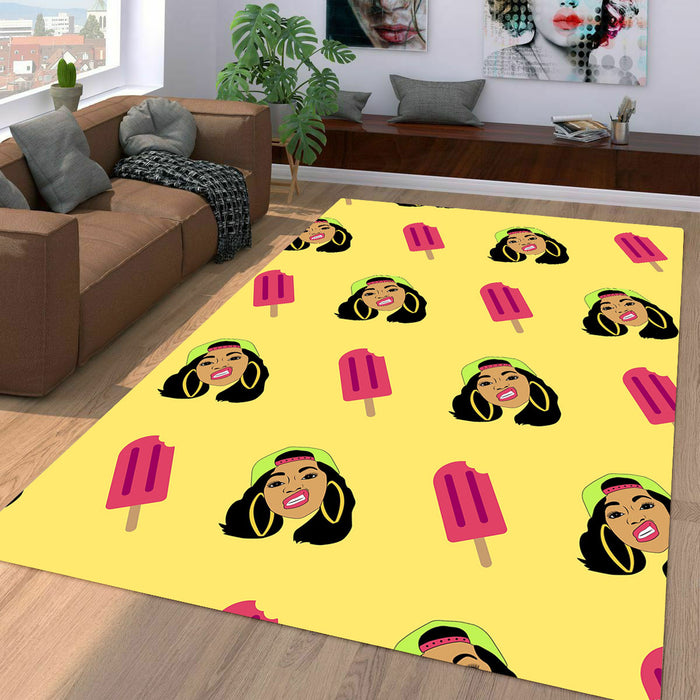 cardi b american singer avatar Living room carpet rugs