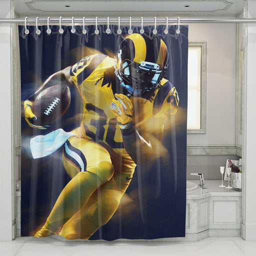 bring running the ball nfl shower curtains